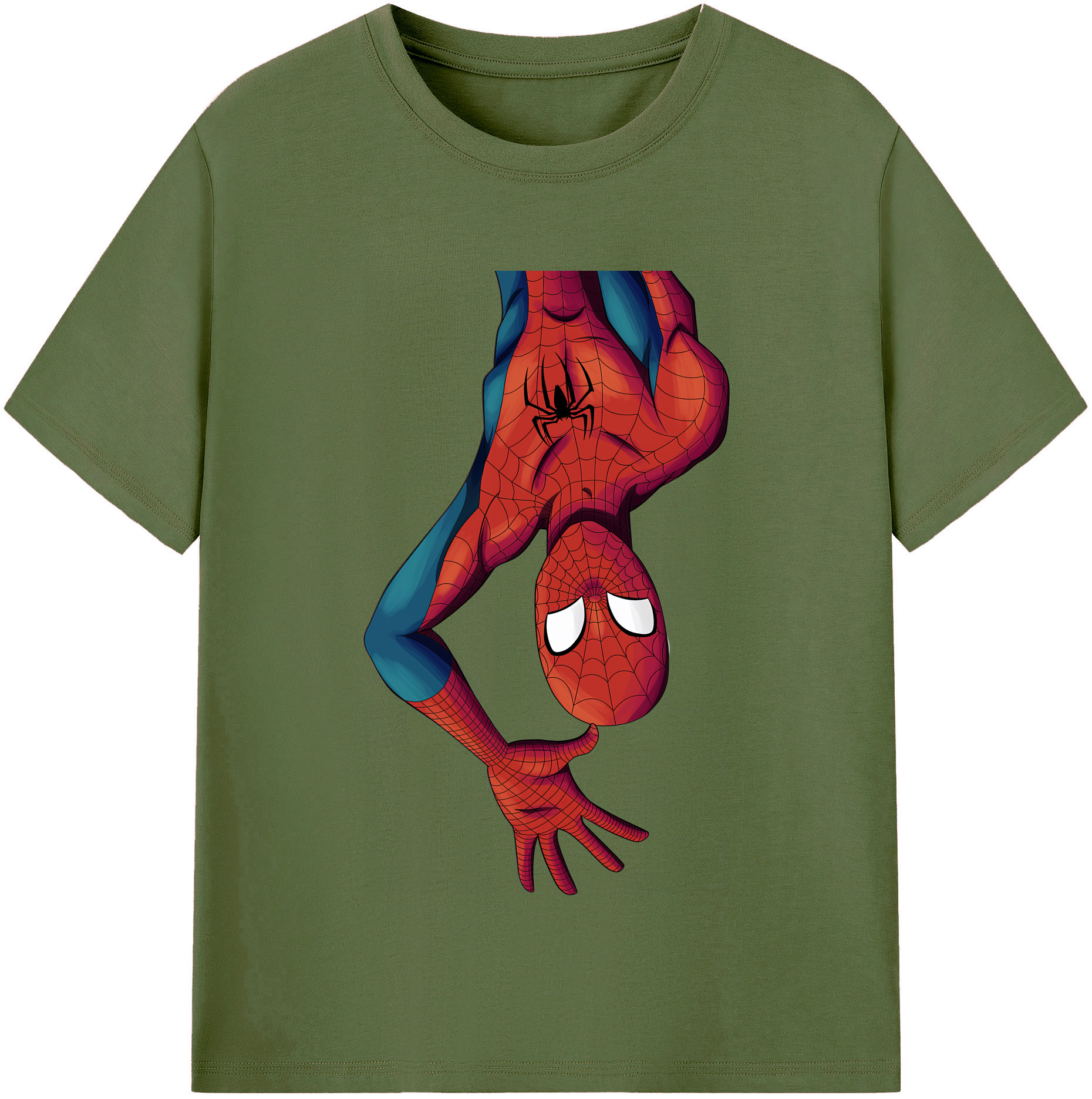（画像用） Spider Man スパイダーマン 綿100％半袖Tシャツ（フロントプリント）
